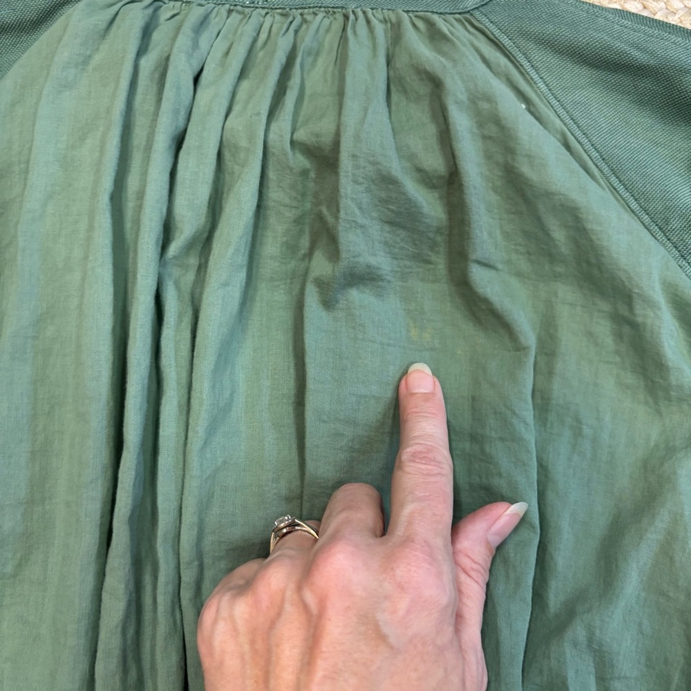 Anthropologie Hei Hei Green Lightweight Full Zip Bomber Jacket XXSP Petite - Picture 13 of 13